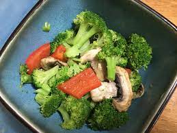 steamed vegetables on a plate